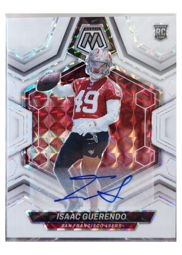 2024 Panini Mosaic Base Set Isaac Guerendo Autograph White #388 card