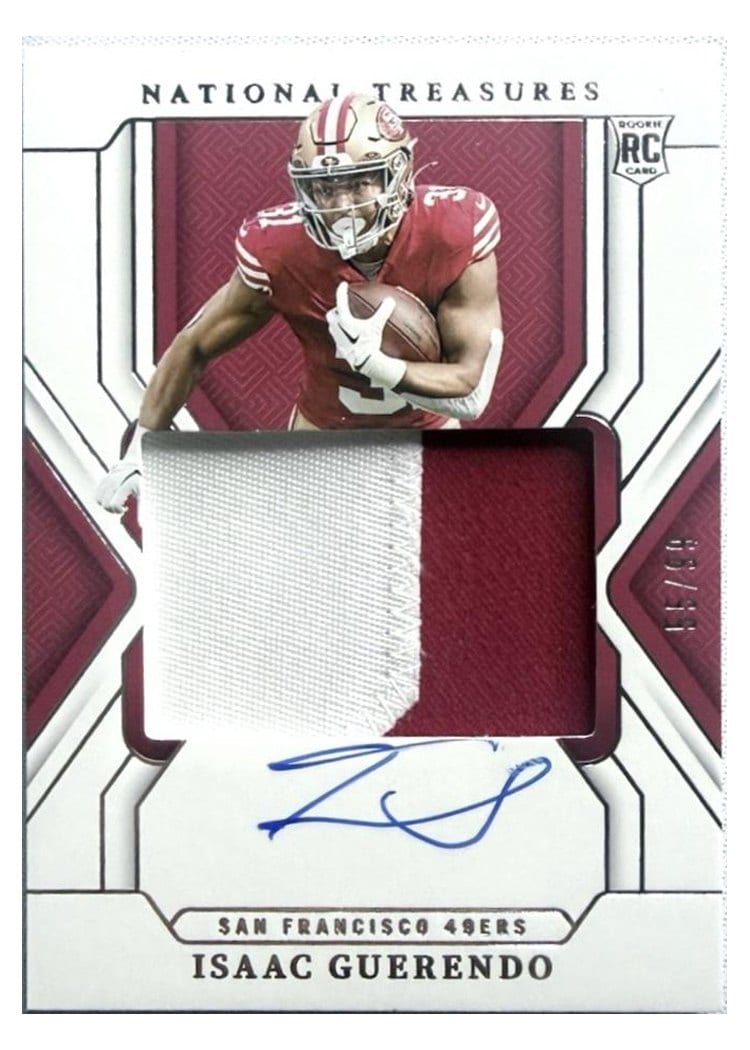 2024 Panini National Treasures Base Set Isaac Guerendo Patch Autograph #199 card