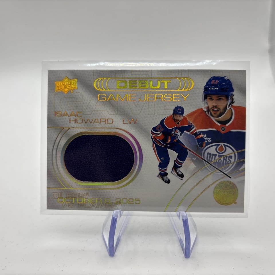 2025-26 Upper Deck UD Debut Game Jersey Isaac Howard #DGJ-IH card