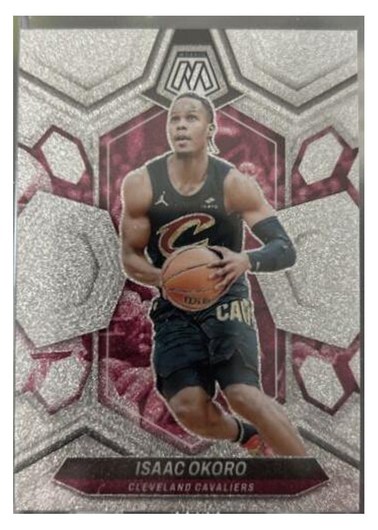 2023-24 Panini Mosaic Base Set Isaac Okoro Glitter #94 card