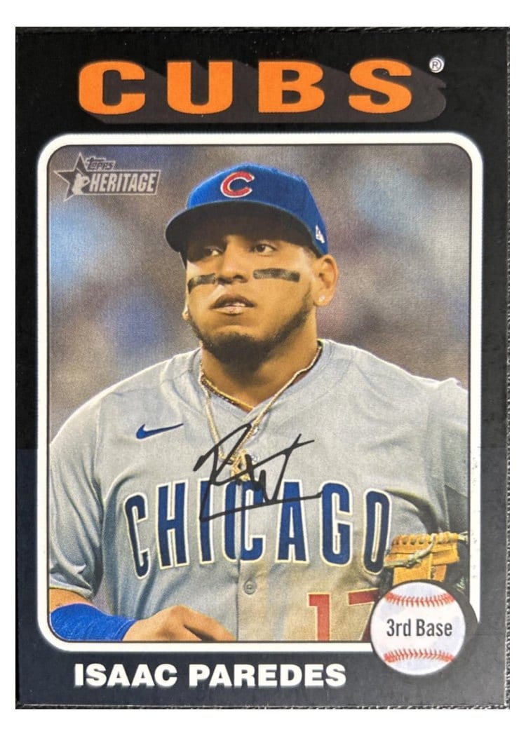 2024 Topps Heritage Base Set Isaac Paredes #573 card