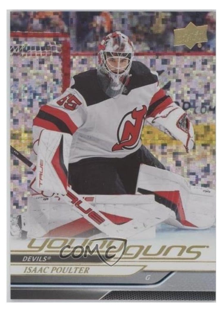 2024-25 Upper Deck Base Set Isaac Poulter Speckled Rainbow #494 card