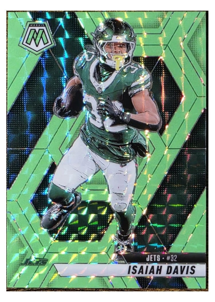 2025 Panini Mosaic Base Set Isaiah Davis Green Fluorescent #59