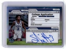 2024-25 Bowman University Chrome College Application Autographs Isaiah Evans #CAA-IE card