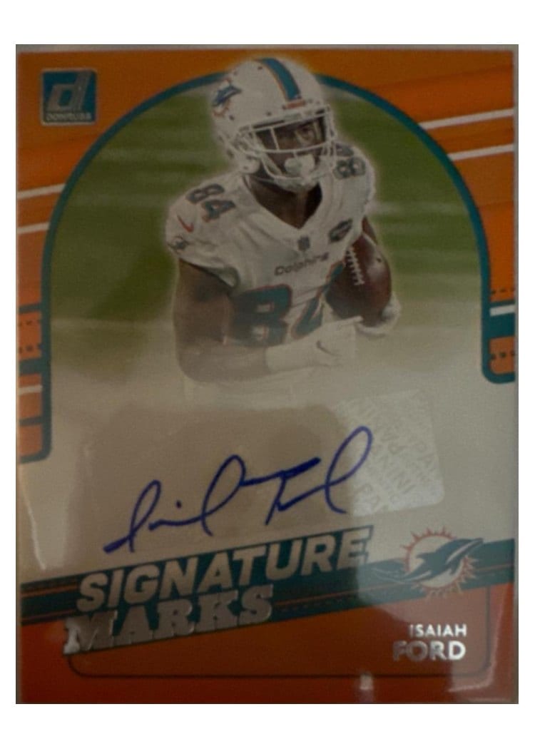 2021 Donruss Signature Marks Isaiah Ford #SM6 card