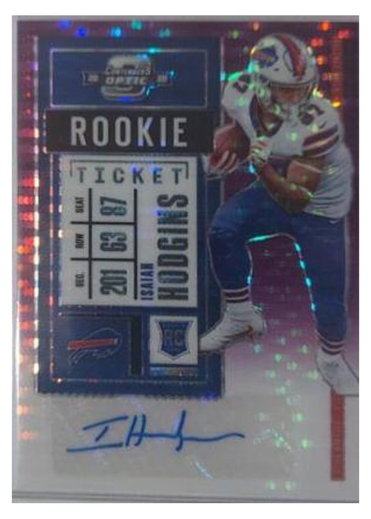 2020 Panini Contenders Optic Base Set Isaiah Hodgins #193 card