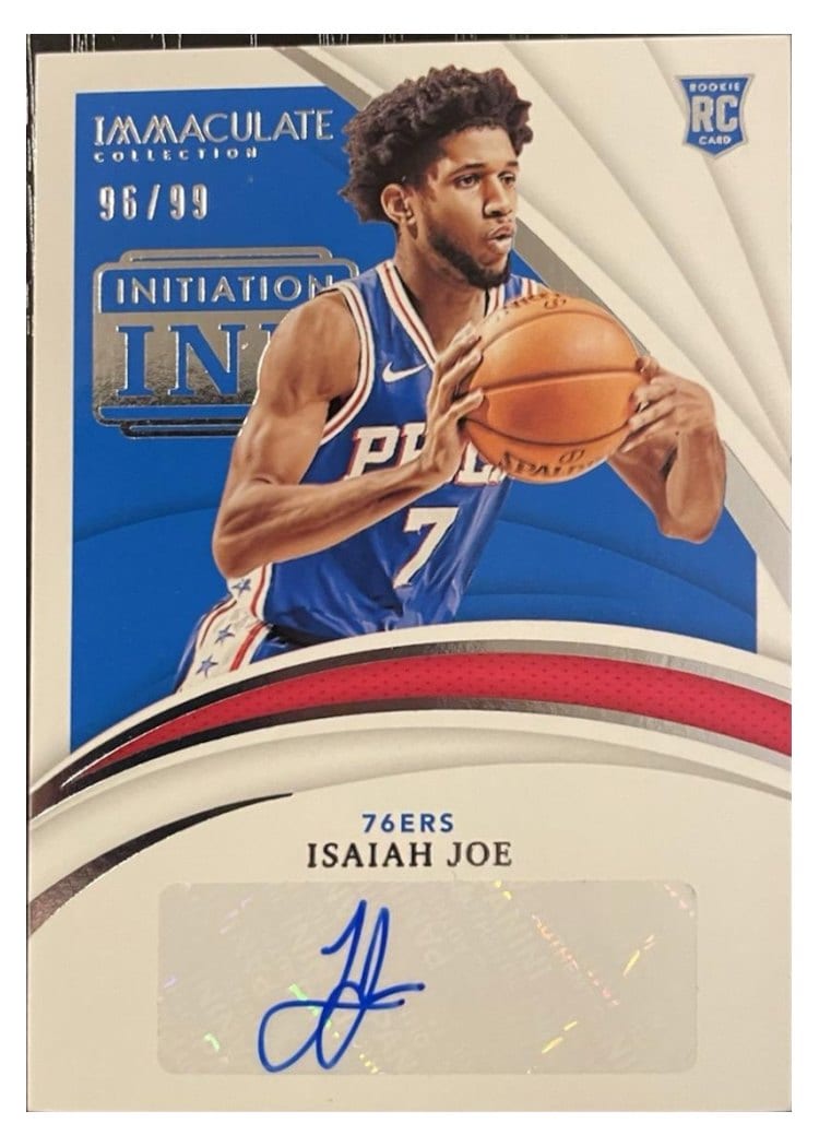 2020-21 Panini Immaculate Collection Initiation Ink Isaiah Joe #INI-IJO card