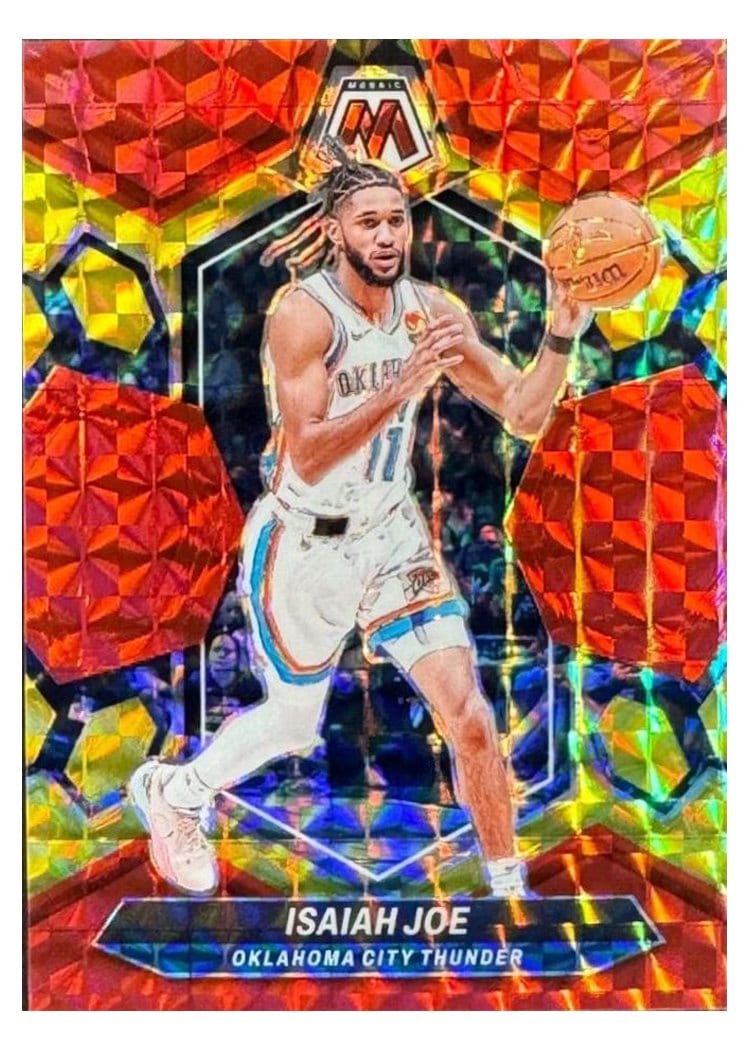 2023-24 Panini Mosaic Base Set Isaiah Joe Red Yellow Fusion Choice #86 card