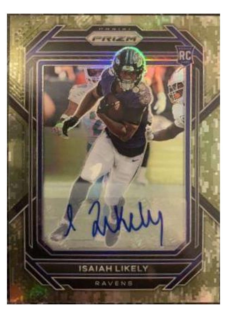 2022 Panini Prizm Base Set Isaiah Likely Autograph Camo #363 card