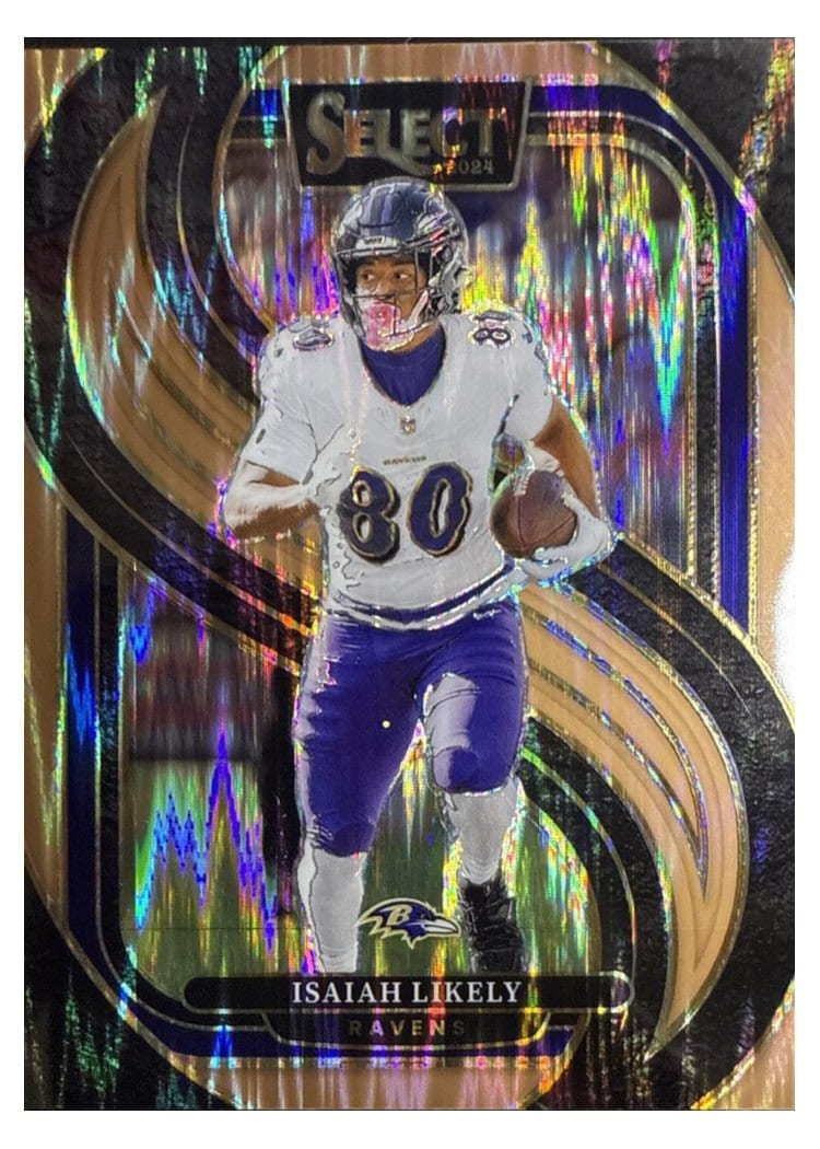 2024 Panini Select Base Set Isaiah Likely Copper Prizm Shock #161 card