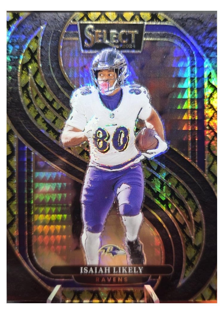 2024 Panini Select Base Set Isaiah Likely Gold Dragon Scale Prizm #161 card