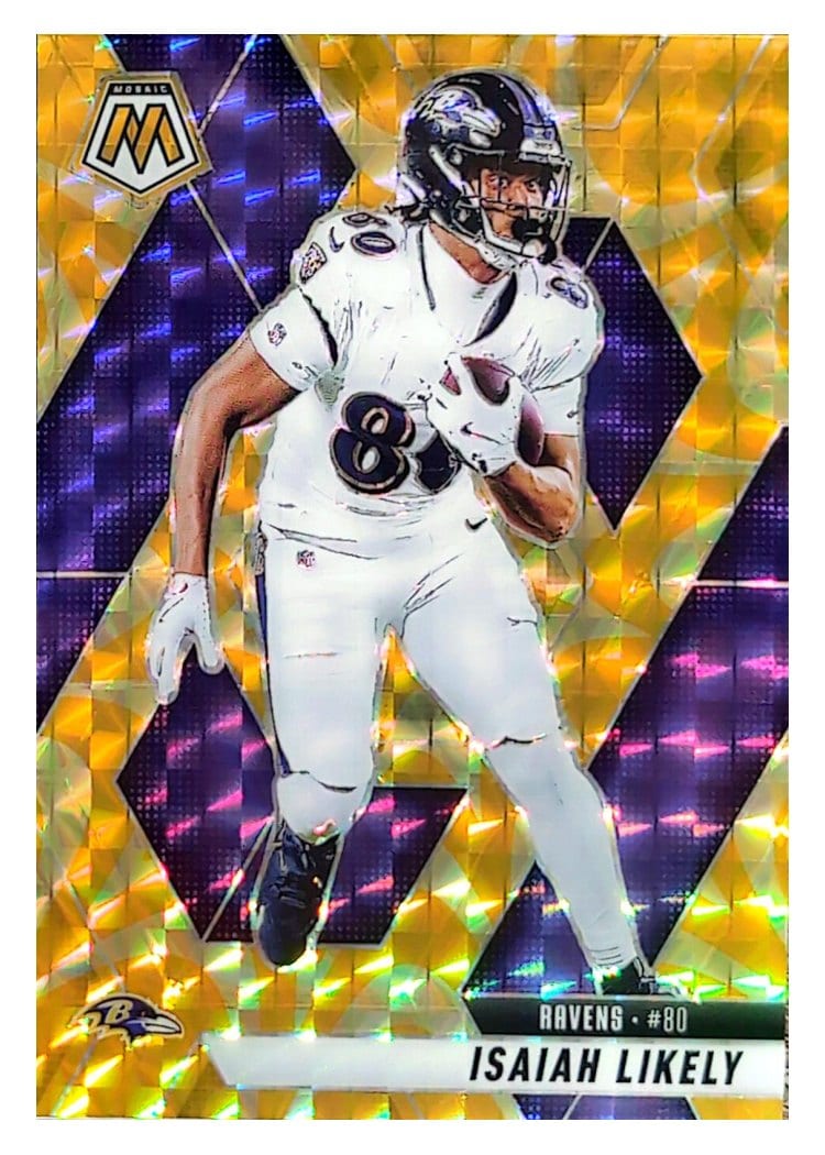 2025 Panini Mosaic Base Set Isaiah Likely Reactive Yellow #177 card