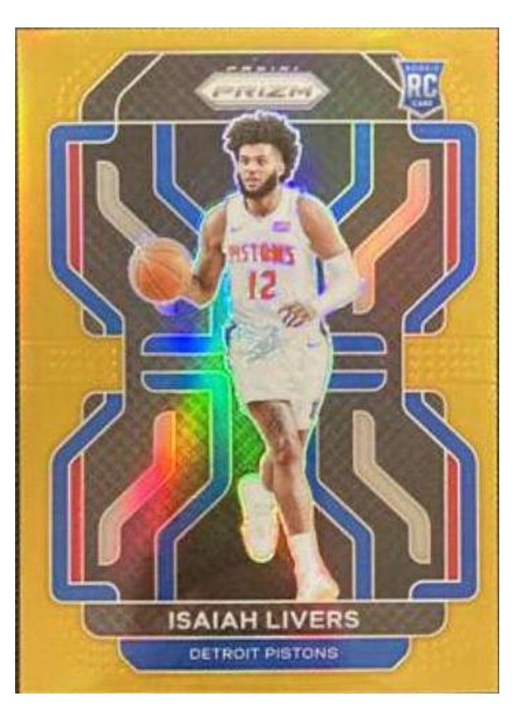 2021-22 Panini Prizm Base Set Isaiah Livers #296 card
