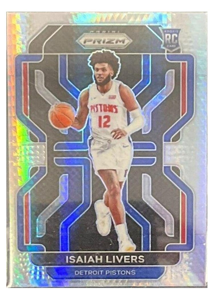 2021-22 Panini Prizm Base Set Isaiah Livers Hyper Prizm #296 card