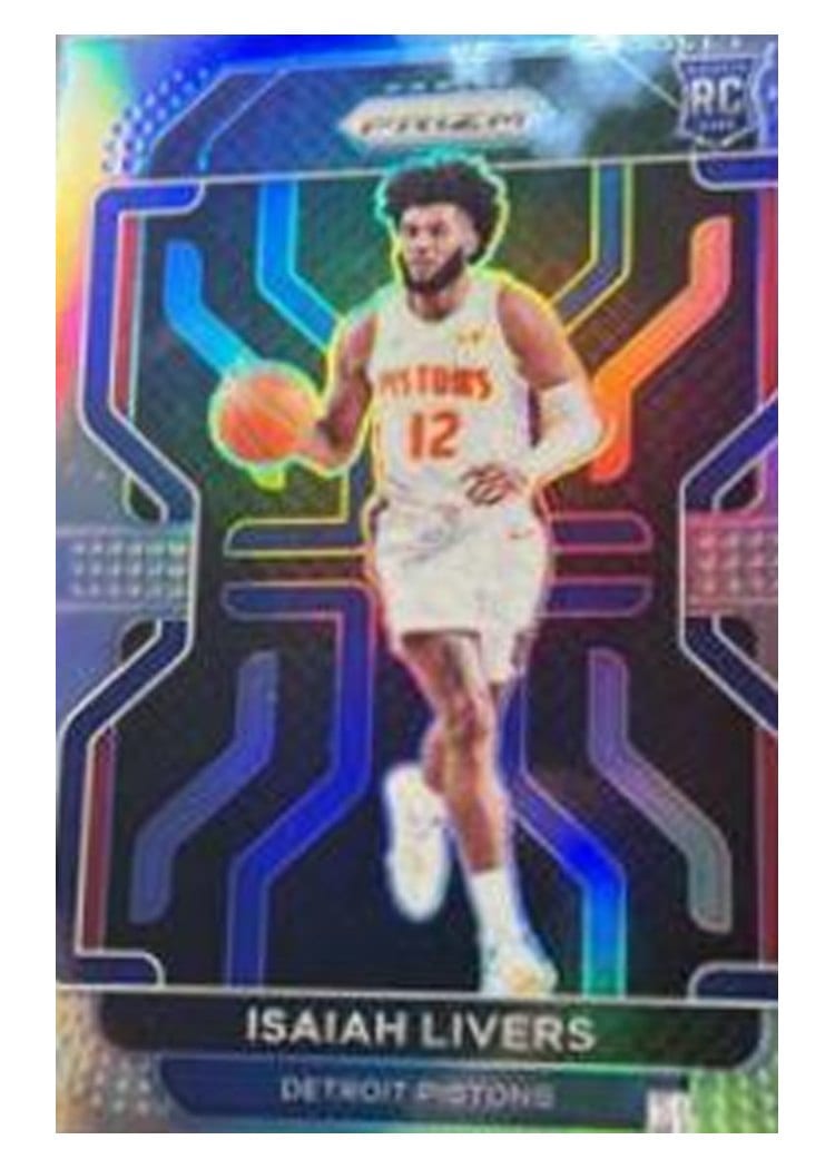 2021-22 Panini Prizm Base Set Isaiah Livers #296 card