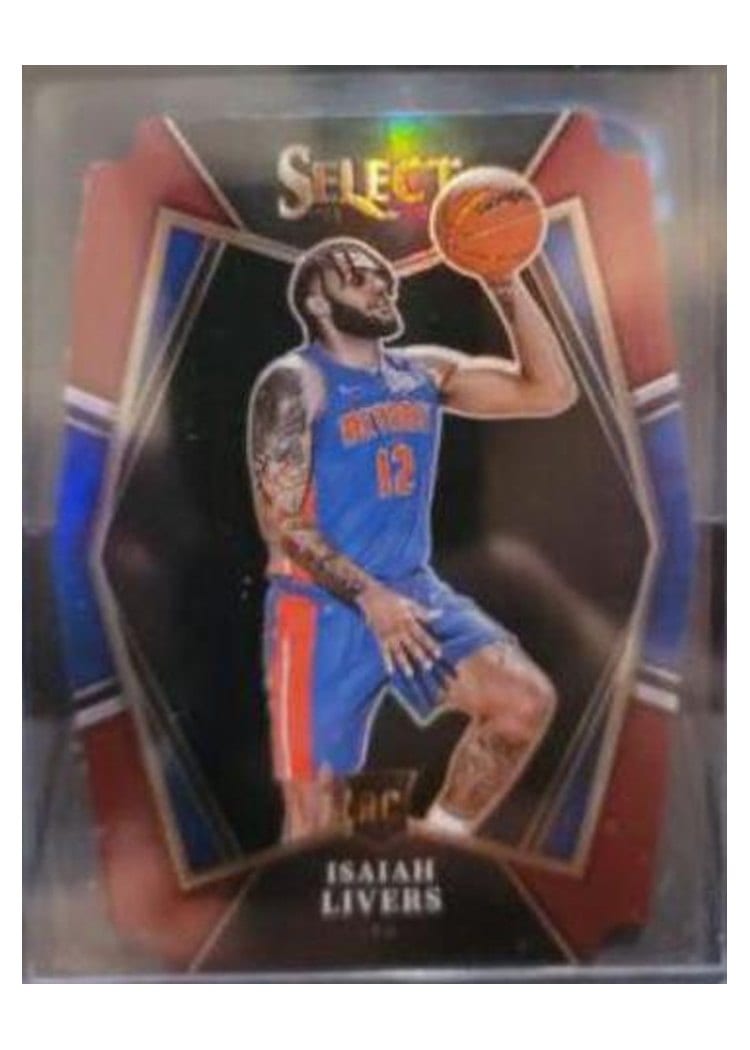 2021-22 Panini Select Base Set Isaiah Livers Maroon Prizm Die Cut #160 card