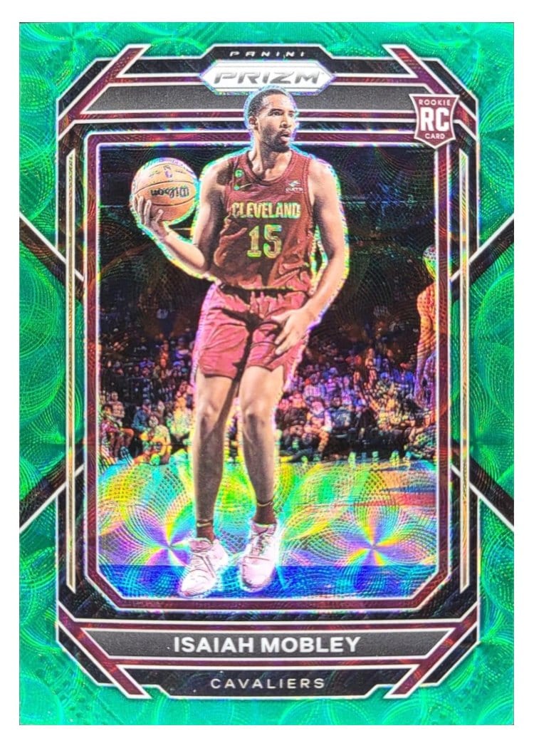 2022-23 Panini Prizm Base Set Isaiah Mobley Choice Green Prizm #252 card