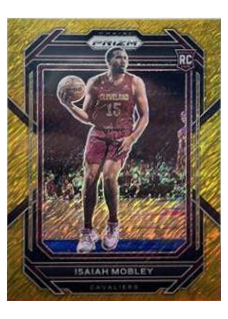 2022-23 Panini Prizm Base Set Isaiah Mobley Gold Shimmer Prizm #252 card