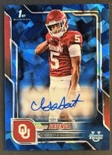 2025 Bowman University Chrome Sapphire Chrome Prospect Autographs Isaiah Sategna #BCA-IS card