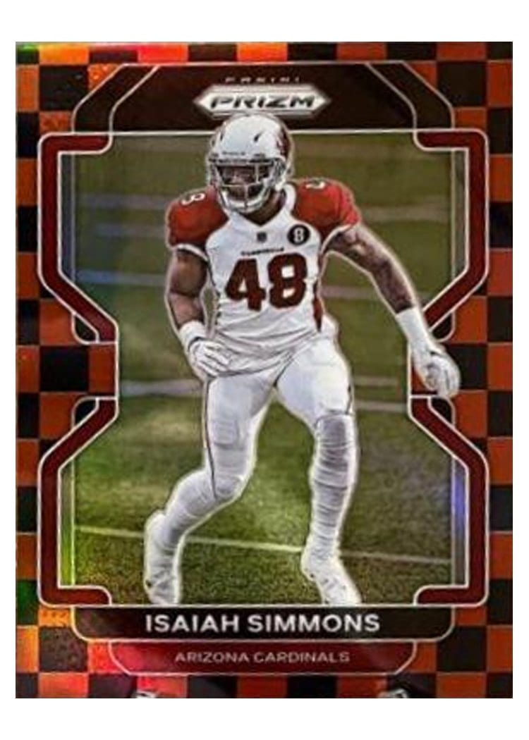 2021 Panini Prizm Base Set Isaiah Simmons Black and Red Checker Prizm #81 card
