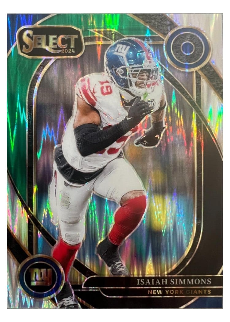 2024 Panini Select Base Set Isaiah Simmons Black Green Prizm Shock #261 card
