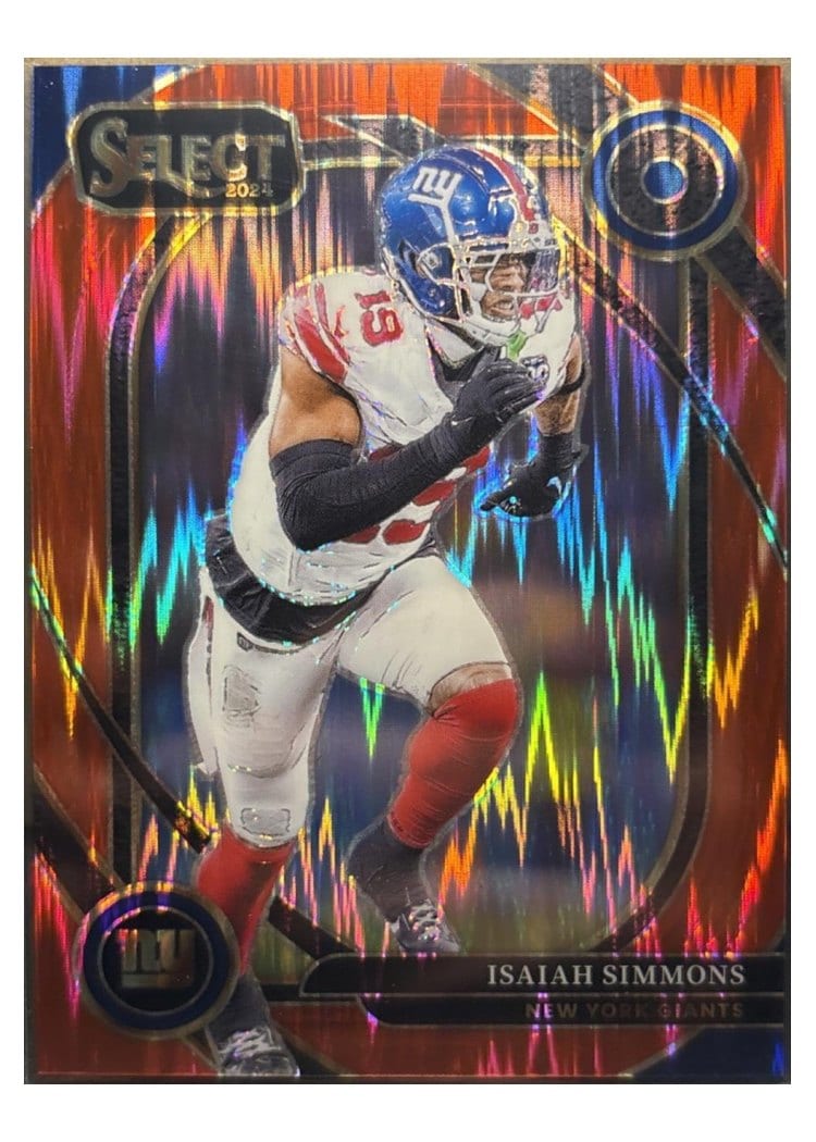 2024 Panini Select Base Set Isaiah Simmons Red Prizm Shock #261 card