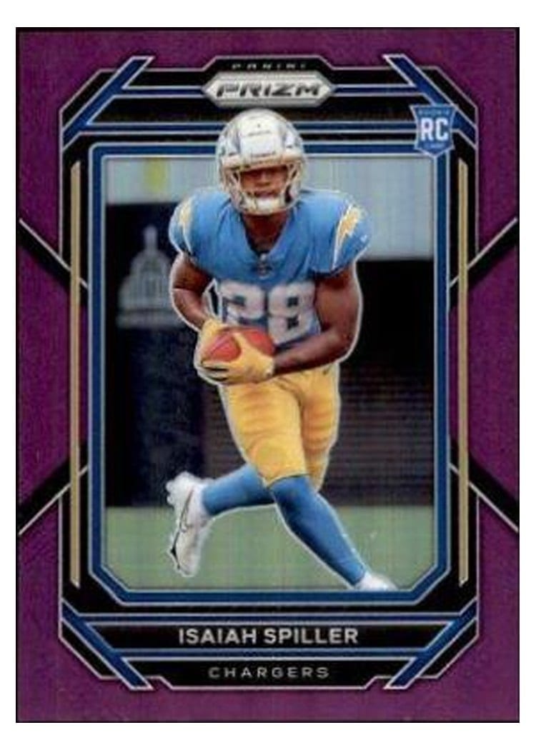 2022 Panini Prizm Base Set Isaiah Spiller #324 card