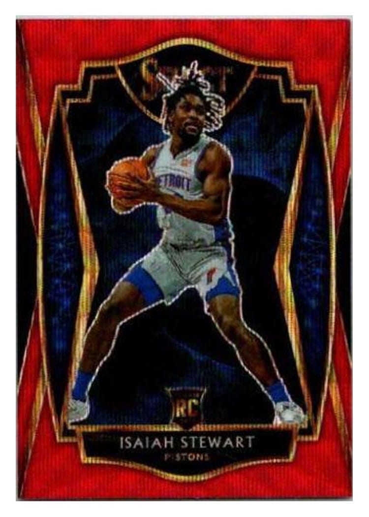 2020-21 Panini Select Base Set Isaiah Stewart Red Wave #191 card