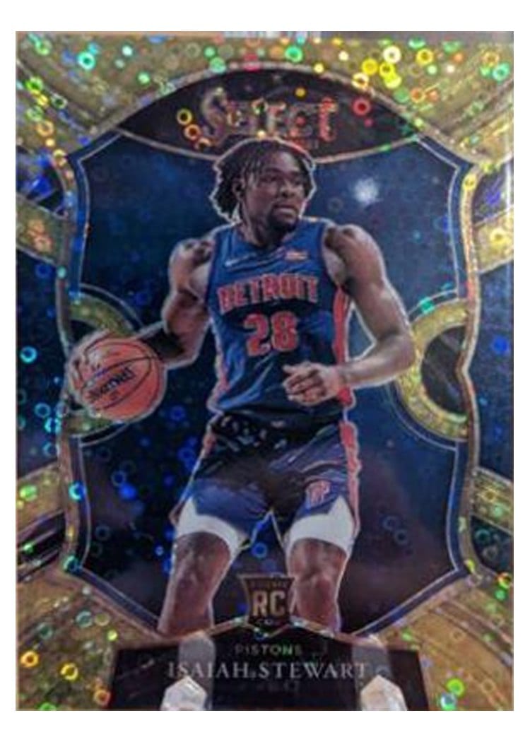 2020-21 Panini Select Base Set Isaiah Stewart Gold Disco Prizm #76 card