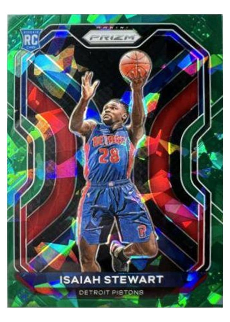 2020 Panini Prizm Isaiah Stewart Green Ice Prizm #254 card