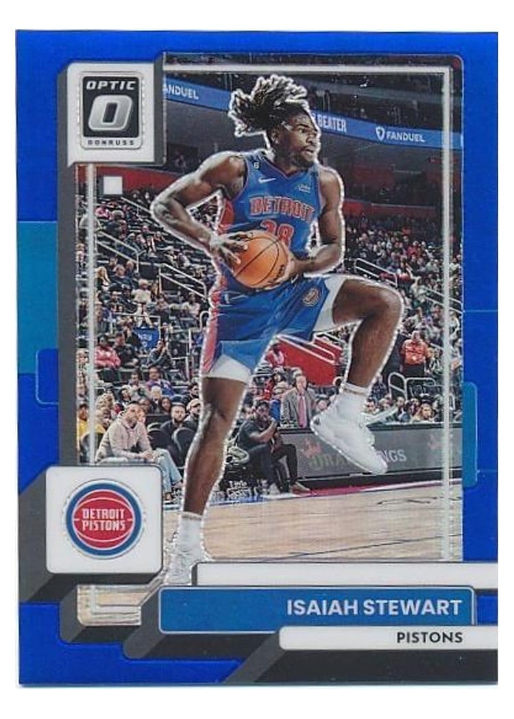 2022-23 Donruss Optic Base Set Isaiah Stewart Blue #77 card