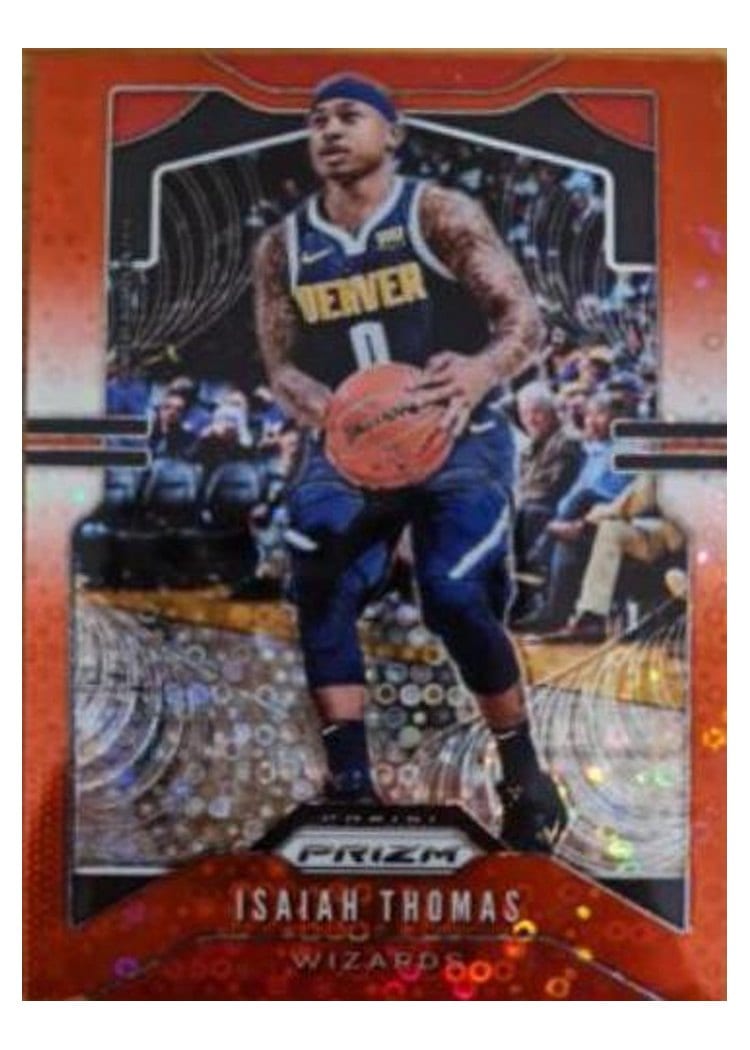 2019-20 Panini Prizm Base Set Isaiah Thomas Fast Break Prizm Red #208 card