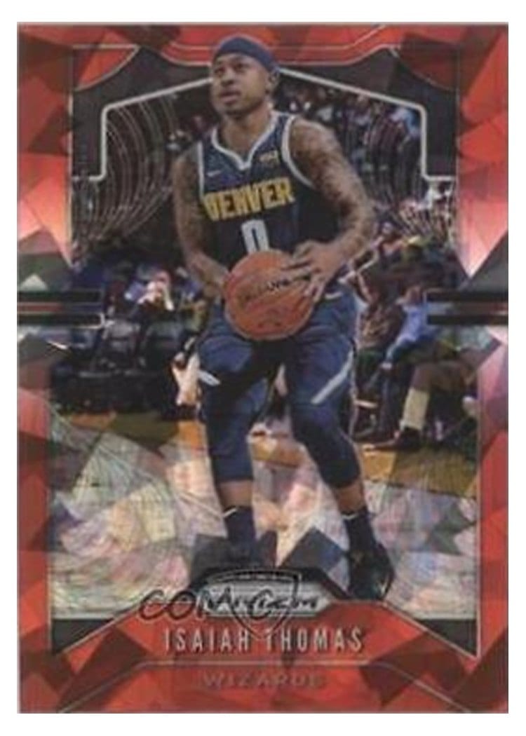 2019-20 Panini Prizm Base Set Isaiah Thomas Red Ice Prizm #208 card