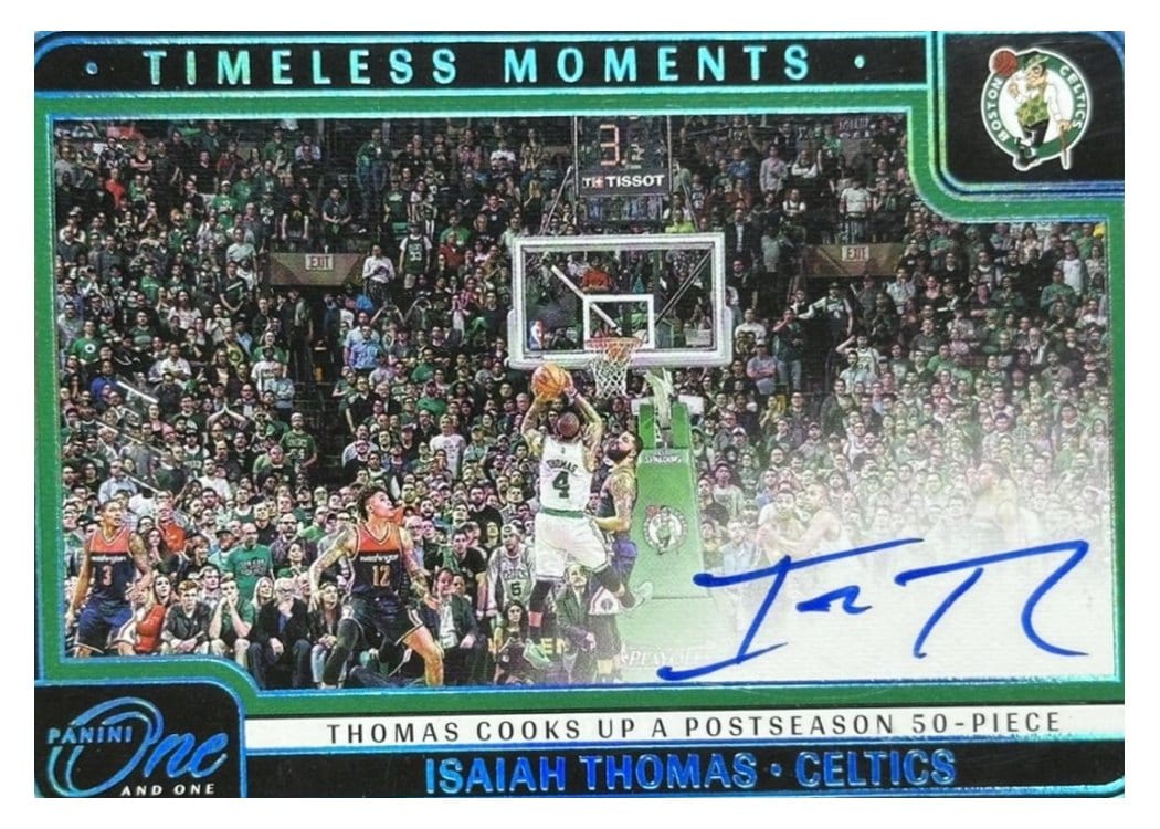 2024-25 Panini One and One Timeless Moments Autographs Set Isaiah Thomas #26 card