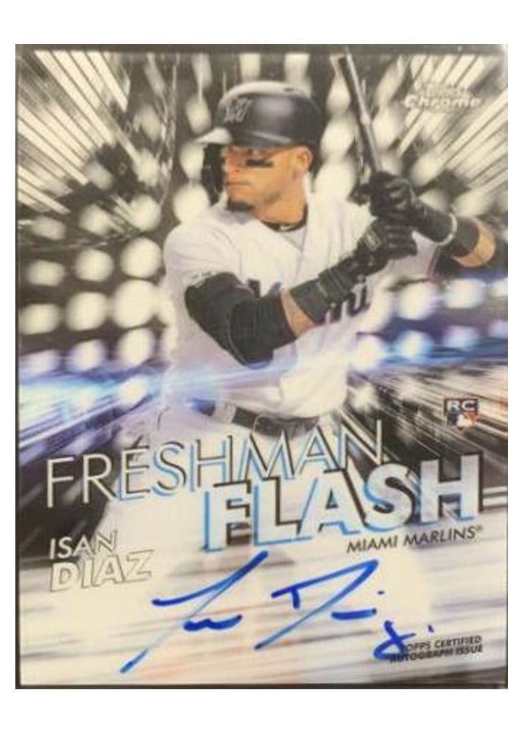 2020 Topps Chrome Freshman Flash Autograph Isan Diaz #FFA-ID card