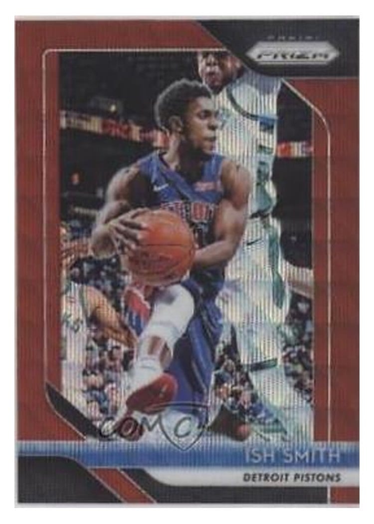 2018-19 Panini Prizm Base Set Ish Smith Ruby Wave Prizm #202 card