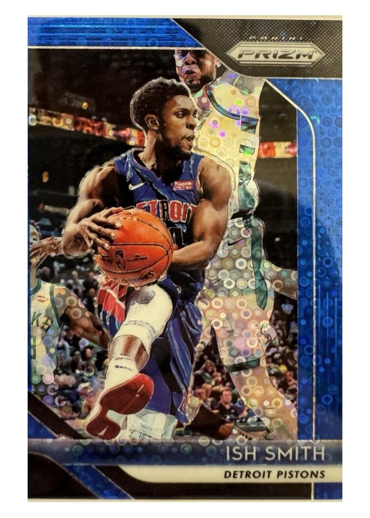 2018-19 Panini Prizm Base Set Ish Smith Fast Break Prizm Blue #202 card