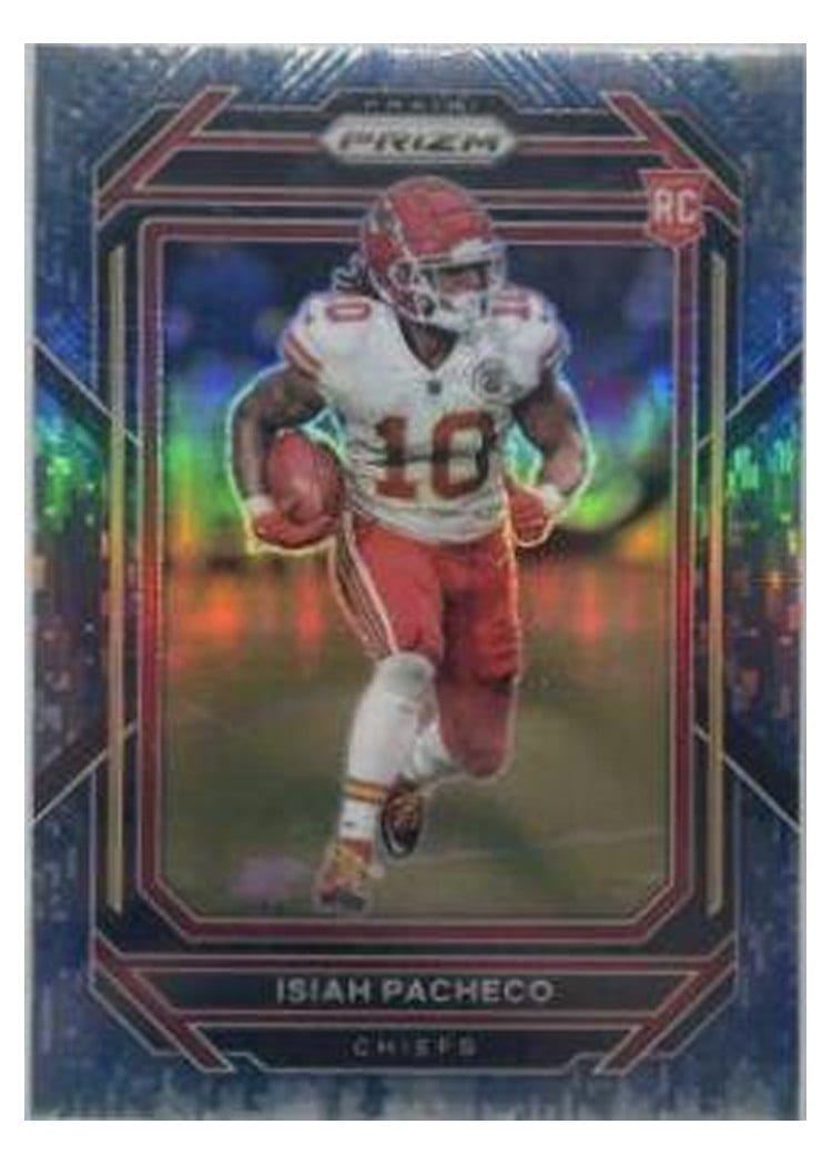 2022 Panini Prizm Isiah Pacheco Navy Camo #352 card