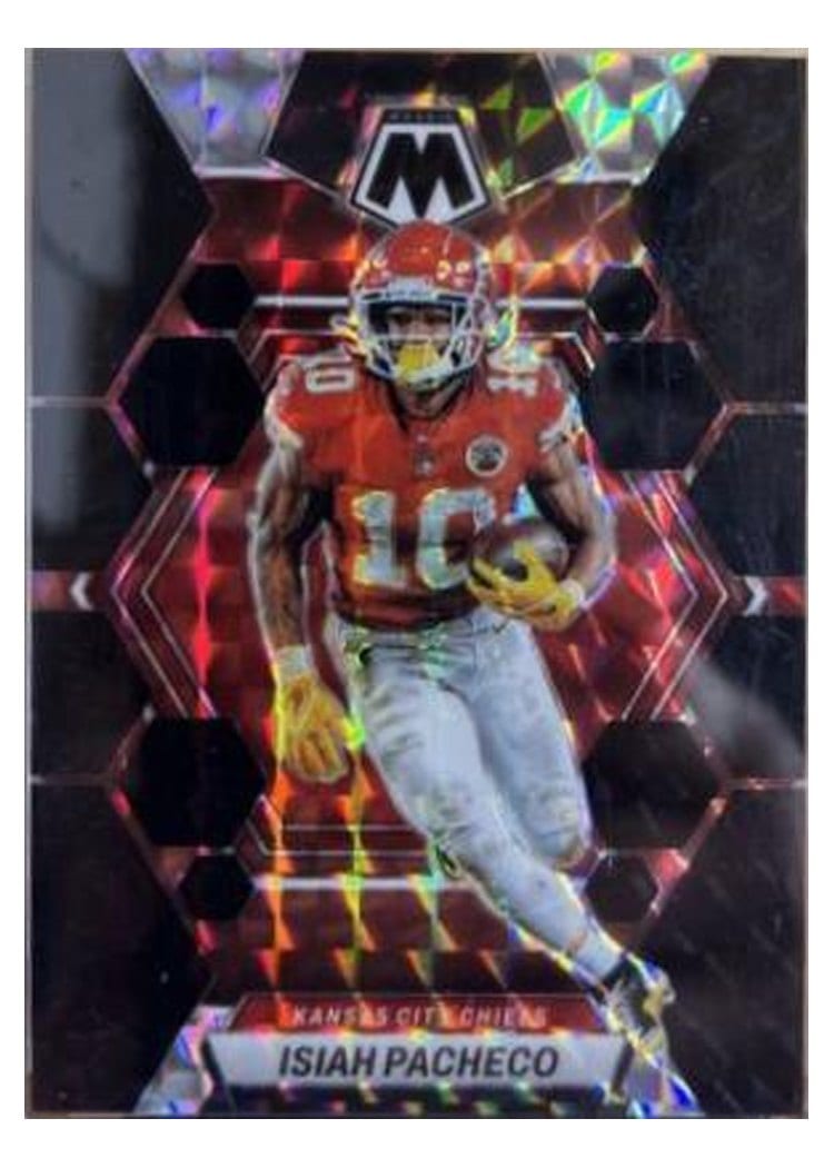2023 Panini Mosaic Base Set Isiah Pacheco #110 card
