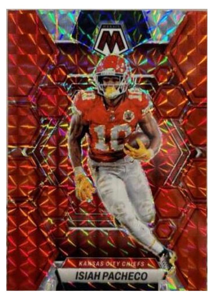 2023 Panini Mosaic Base Set Isiah Pacheco #110 card