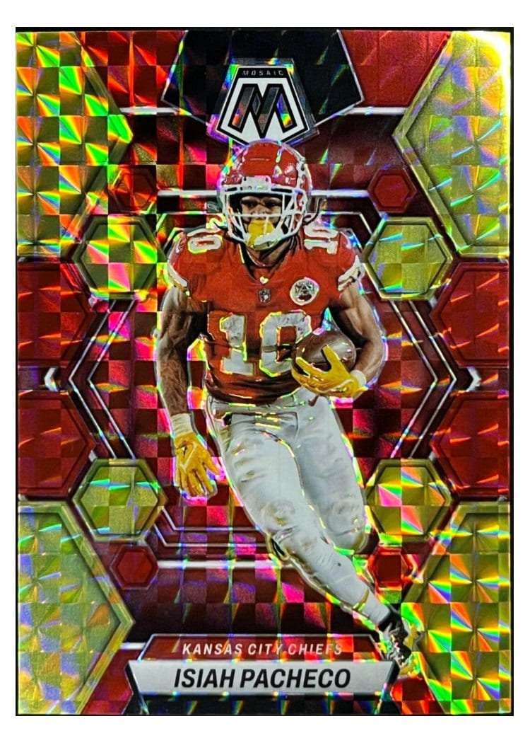 2023 Panini Mosaic Base Set Isiah Pacheco #110 card