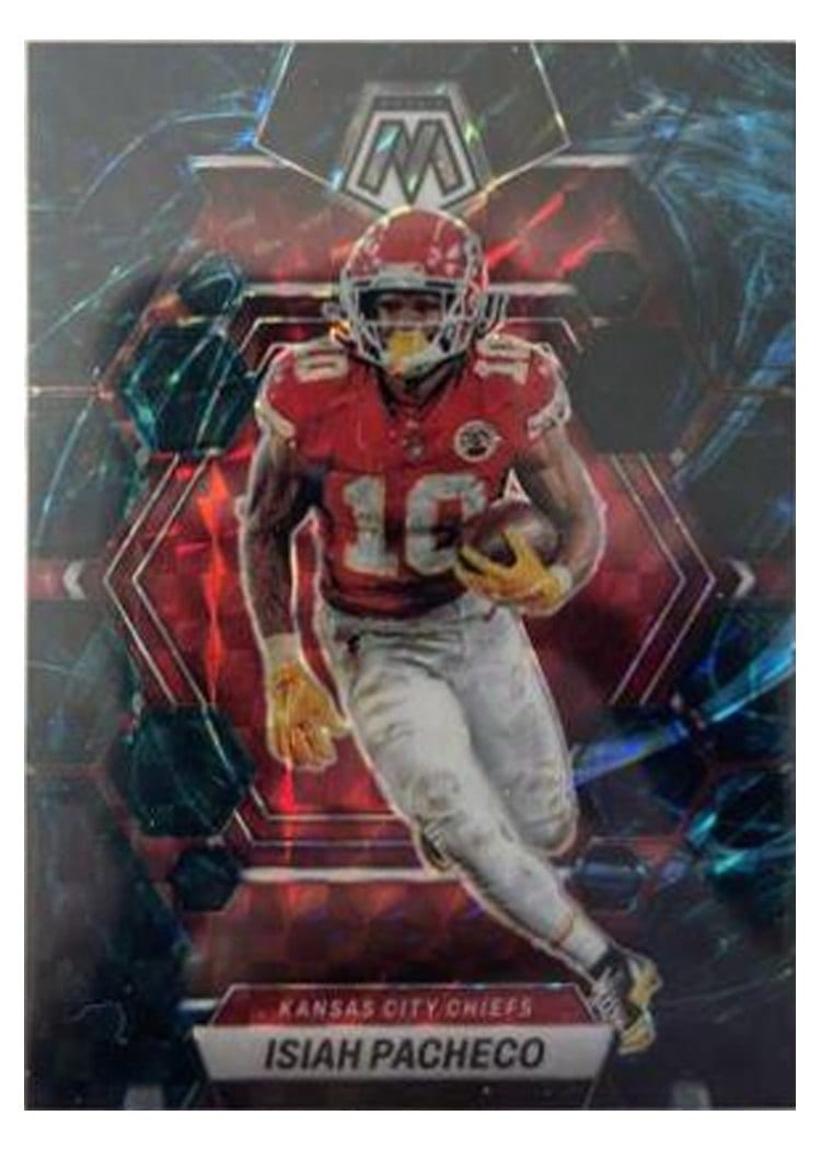 2023 Panini Mosaic Base Set Isiah Pacheco #110 card