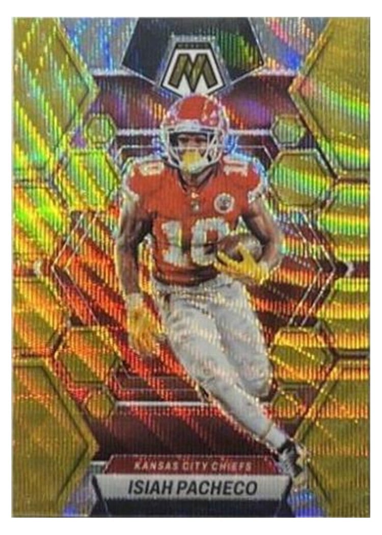 2023 Panini Mosaic Base Set Isiah Pacheco #110 card