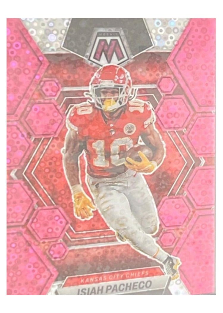 2023 Panini Mosaic Base Set Isiah Pacheco #110 card