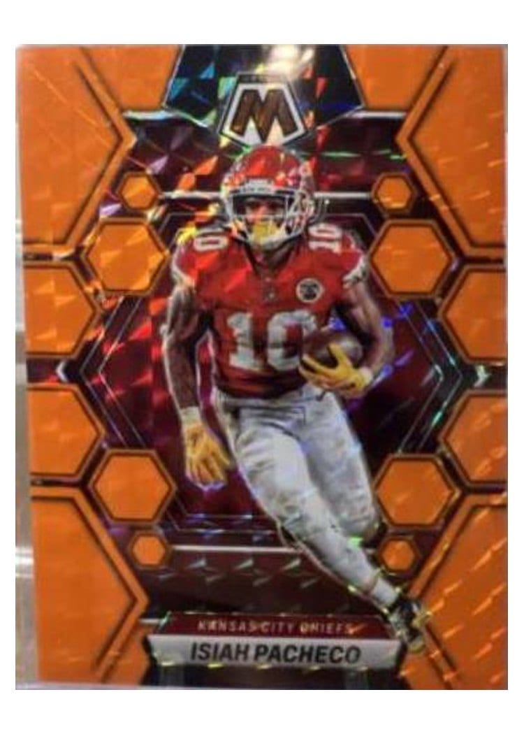 2023 Panini Mosaic Base Set Isiah Pacheco #110 card