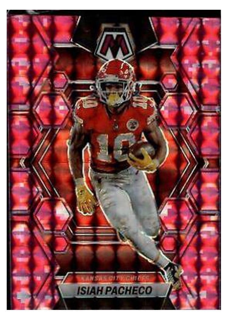 2023 Panini Mosaic Base Set Isiah Pacheco #110 card