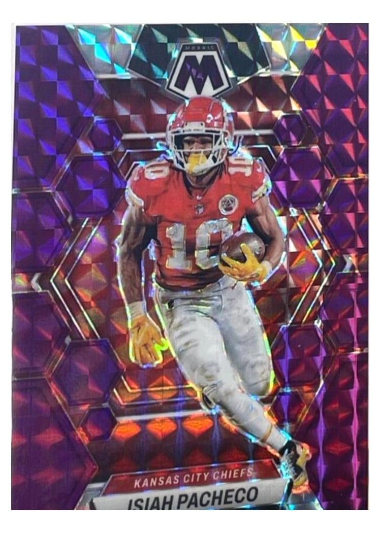 2023 Panini Mosaic Base Set Isiah Pacheco #110 card