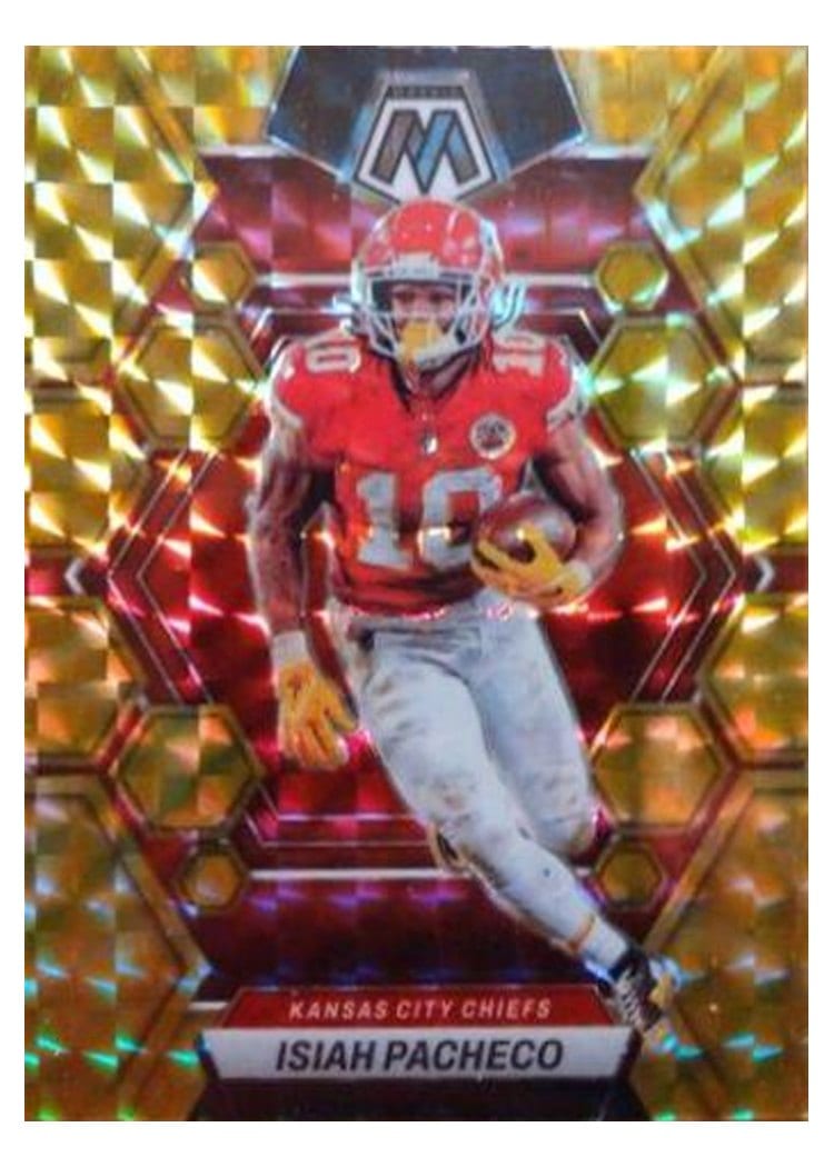 2023 Panini Mosaic Base Set Isiah Pacheco #110 card