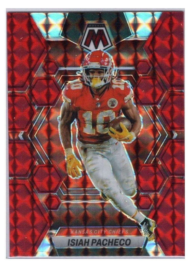 2023 Panini Mosaic Base Set Isiah Pacheco #110 card