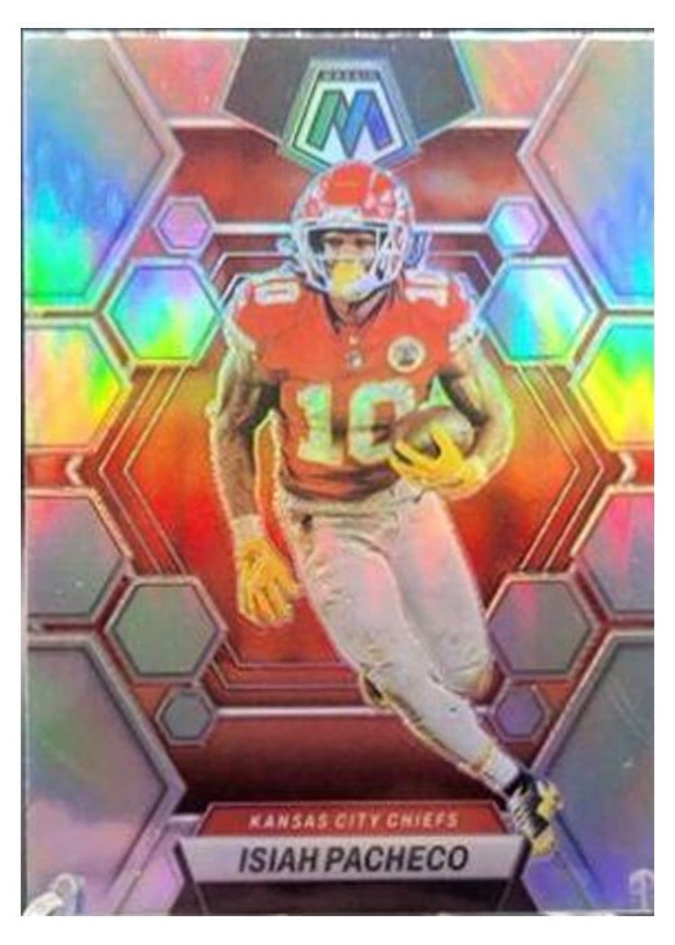 2023 Panini Mosaic Base Set Isiah Pacheco #110 card